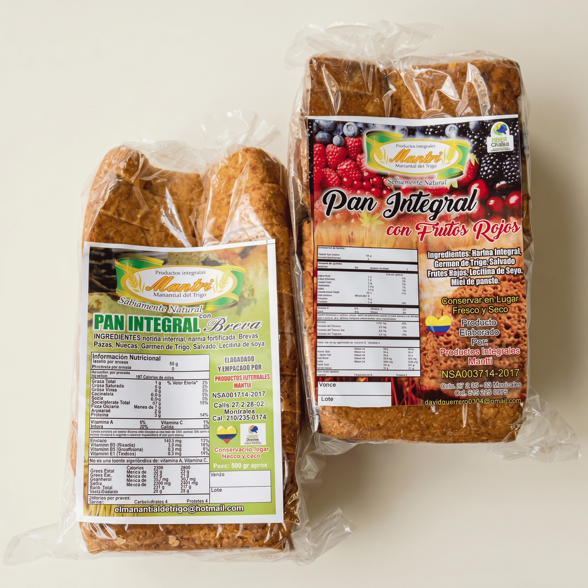 Pan tajado con frutos rojos - El Manantial del Trigo