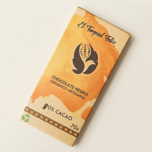 Chocolatina al 80% con almendras 70 gr - El Turpial