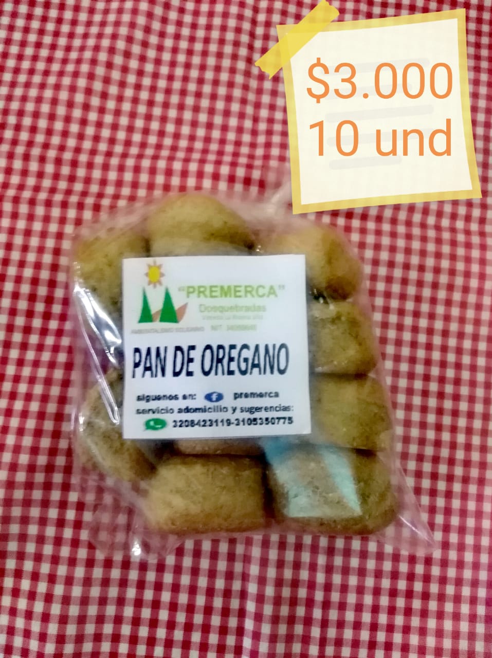 Paquete pan orégano – Premerca – Mercado Agroecológico