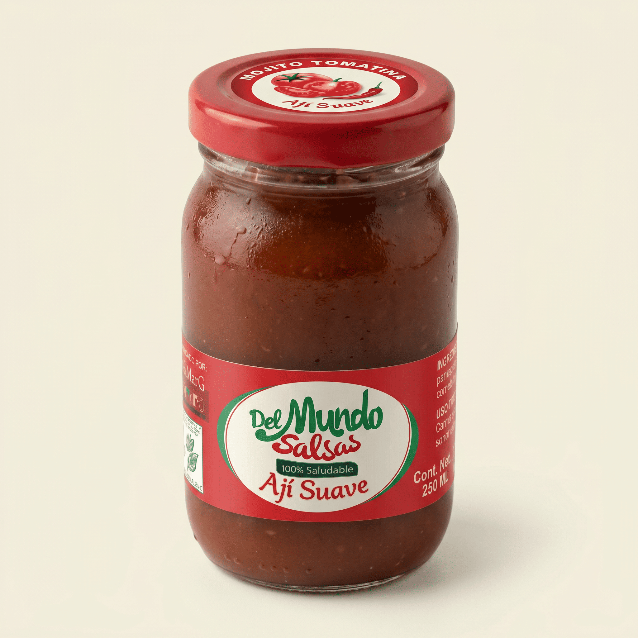 Salsa Tomatina Picante Suave 250 (ml) - Del Mundo Salsas
