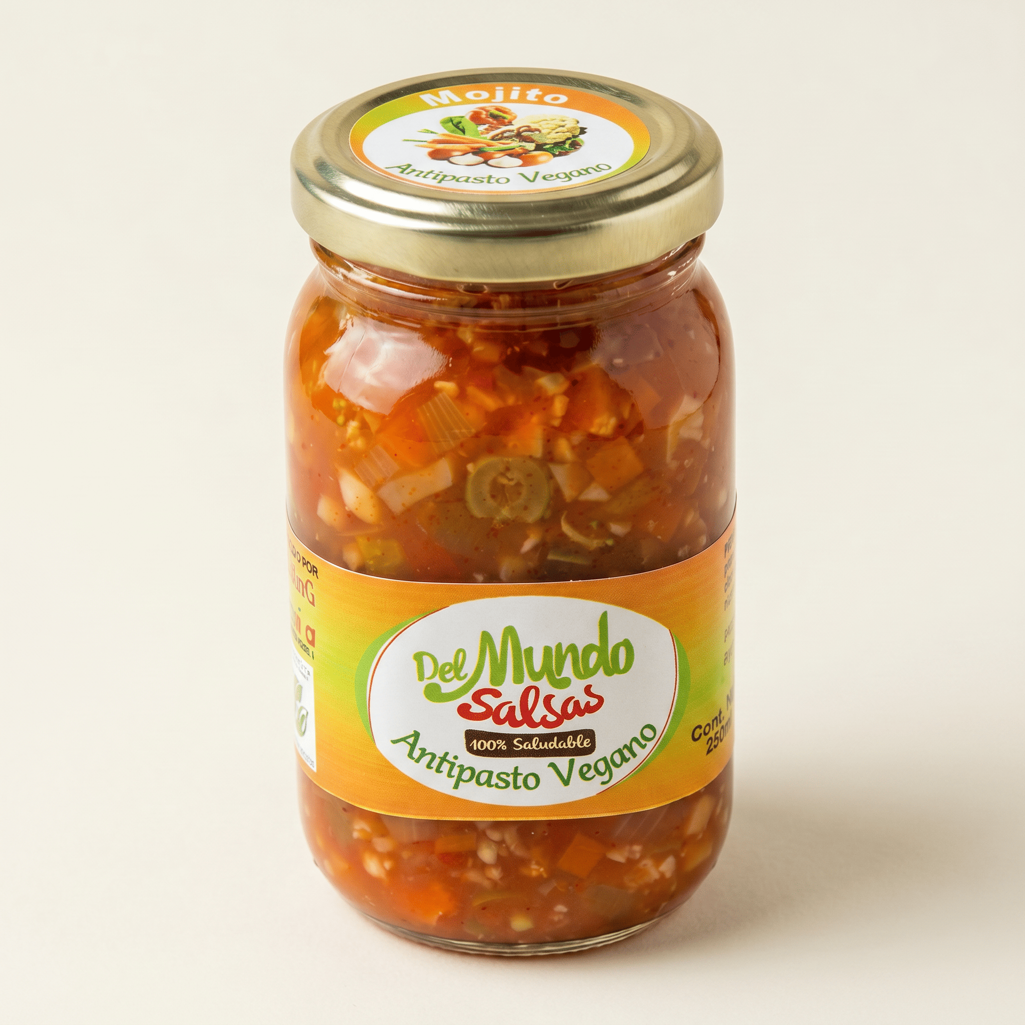 Antipasto Vegano 250 (ml) - Del Mundo Salsas