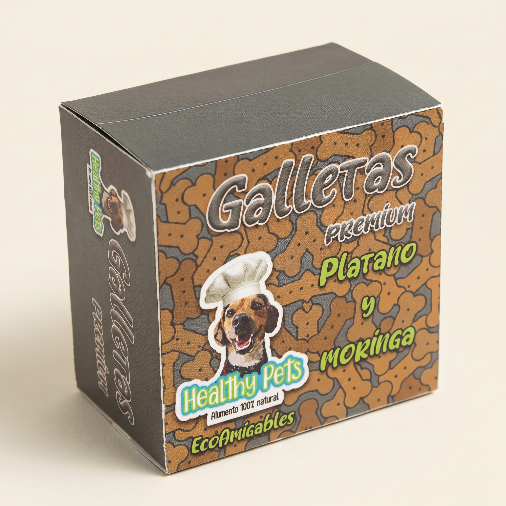 Galletas De Plátano con moringa caja x 30 (unidades) - Healthy Pets