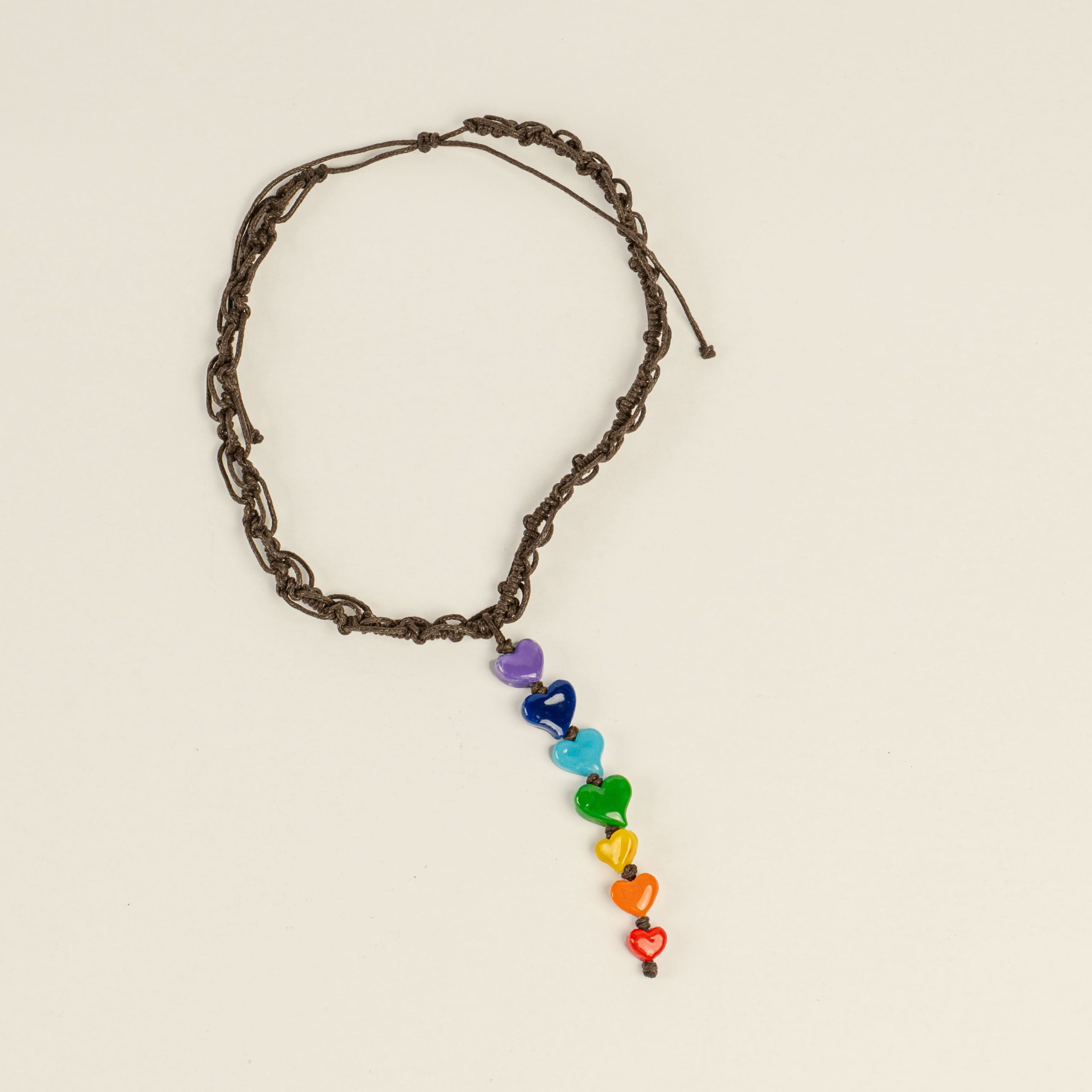 Collar Macramé 7 Chakras Corazón - ARLE ALTA BISUTERÍA SOSTENIBLE