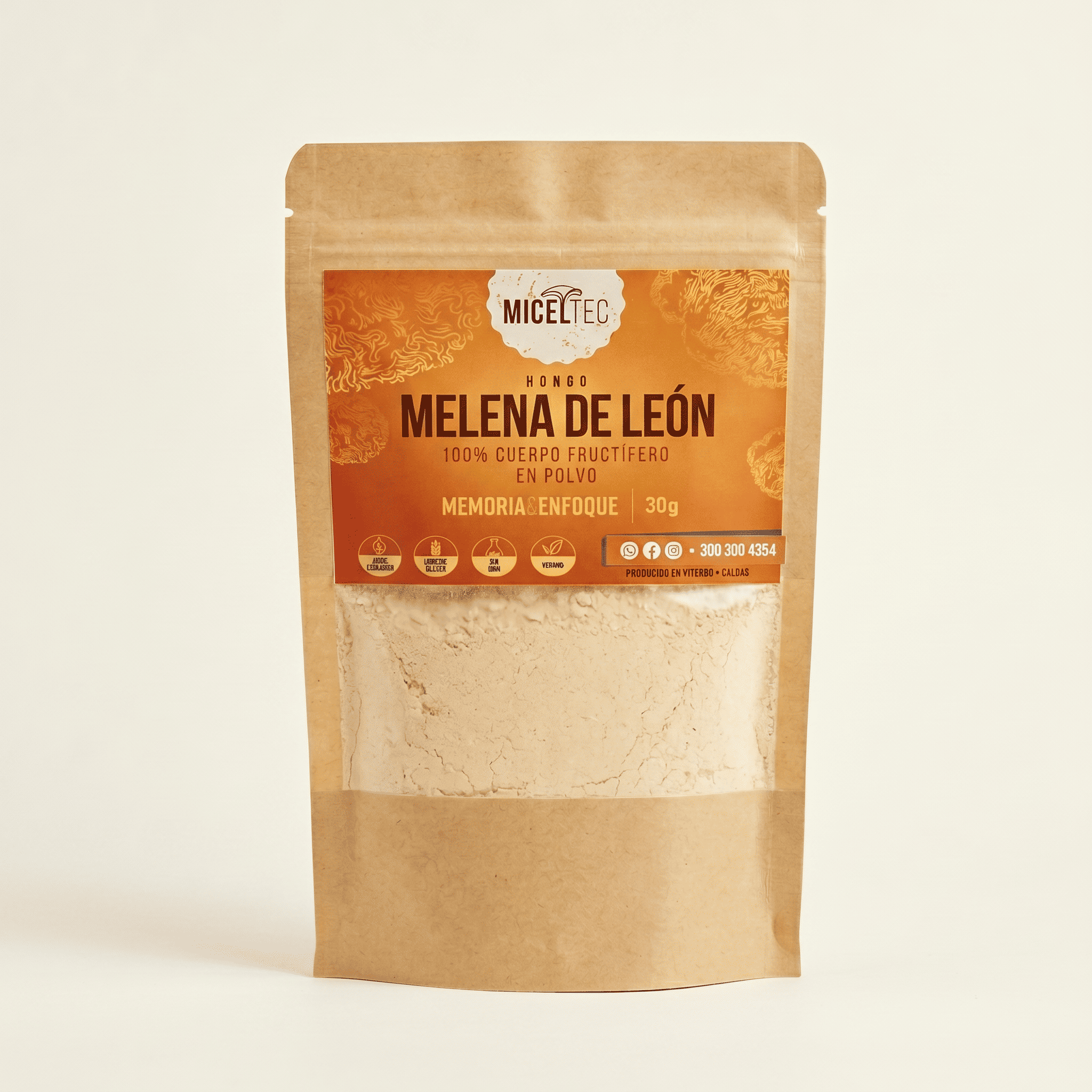 Melena de león x 30 g en polvo- Miceltec
