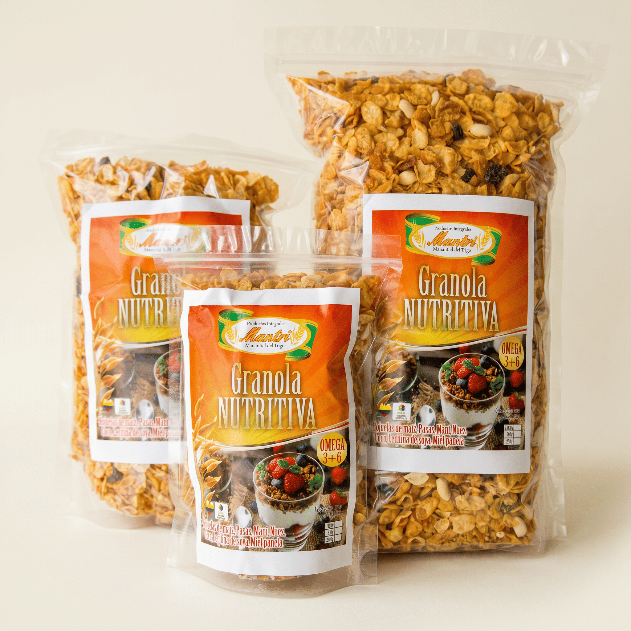 Granola nutritiva con miel de panela - El Manantial del Trigo