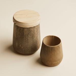 Vasos hechos en guadua - Pequeña Granja de Mamá Lulú