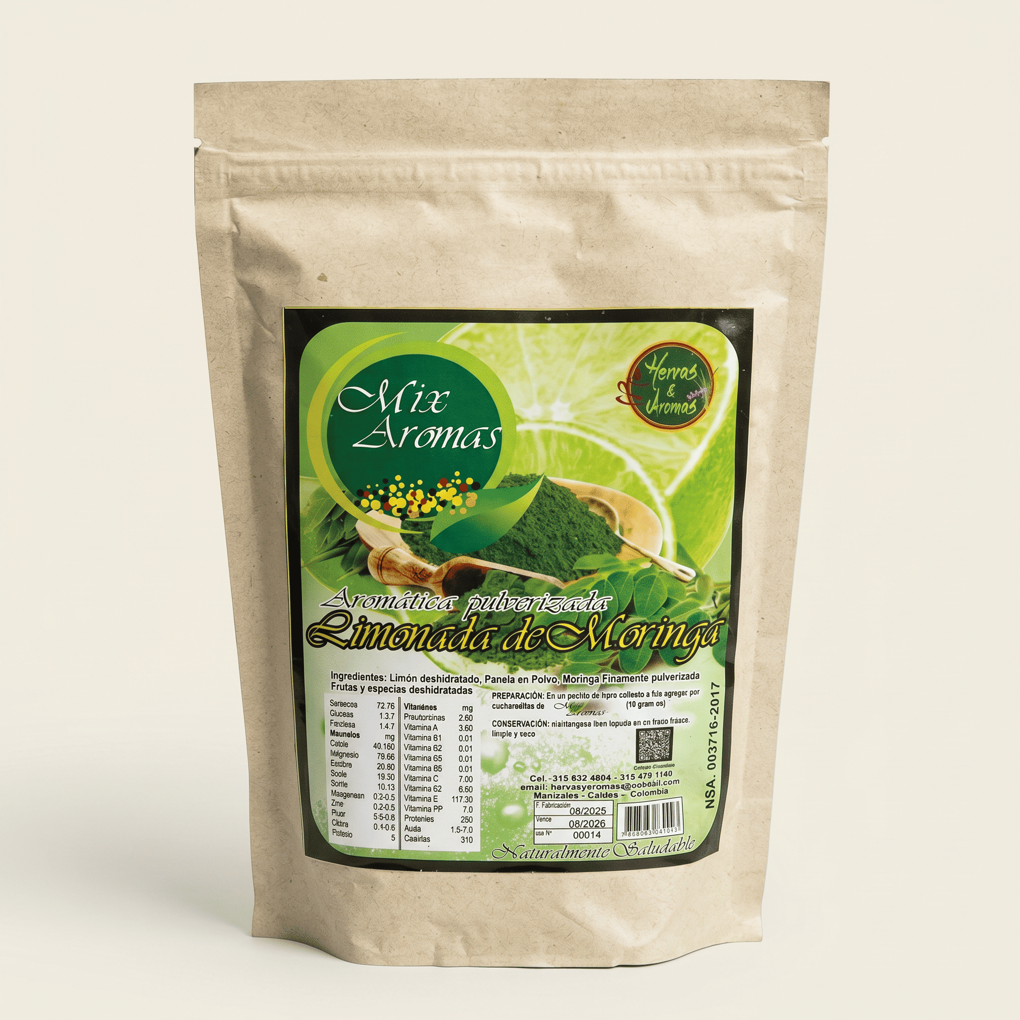 Limonada de moringa x 500 g- Hervas y Aromas