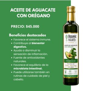 Aceite de aguacate con orégano 250 ml - Marleny Garcia
