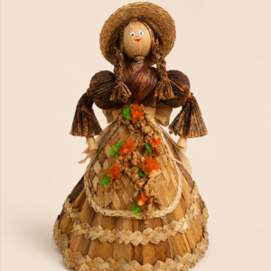 Muñeca guasca vestido café - Platifibra