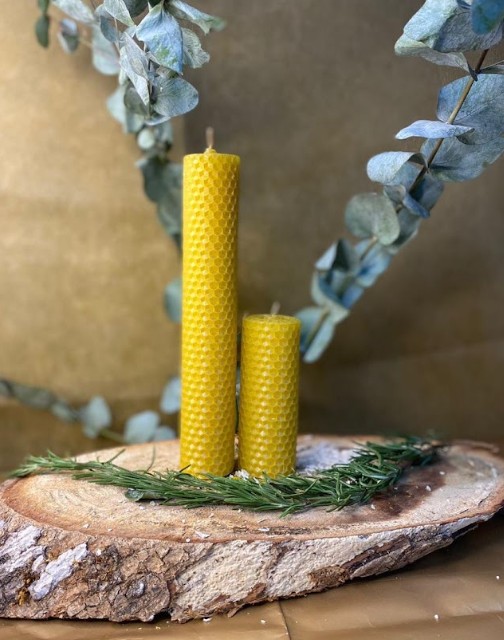 Vela de cera artesanal (unidad) – D`Abejaz